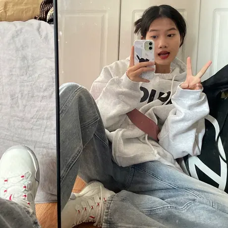 美式复古oversize卫衣女春秋薄款潮牌ins设计感小众上衣开衫外套商品大图