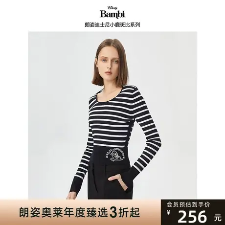 【迪士尼小鹿斑比系列】朗姿别致设计感小众毛针织衫2023春季新款商品大图