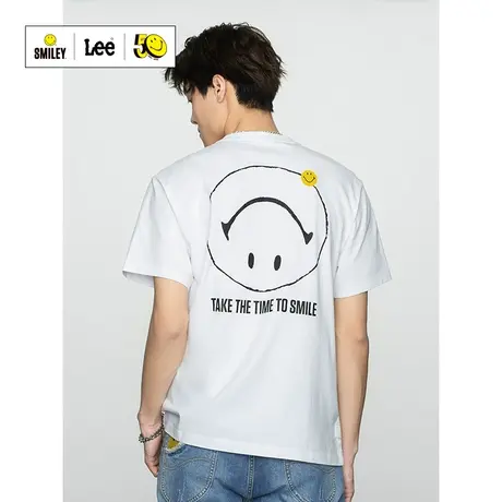 Lee Smiley联名22春夏新品舒适印花多色男短袖T恤LMT001569图片