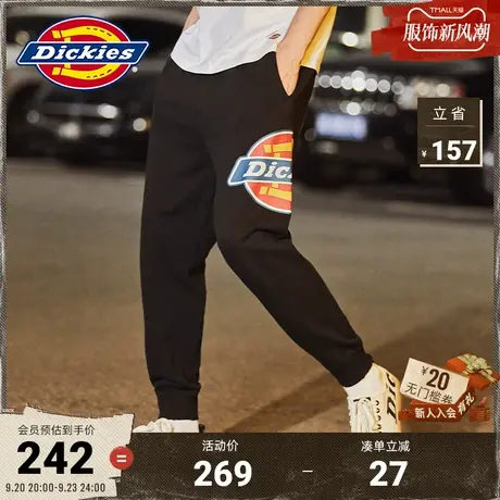 Dickies商场同款 工装风logo印花卫裤 男秋冬抽绳长裤商品大图