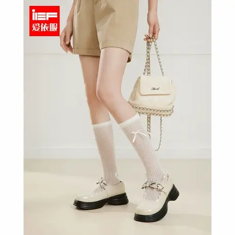 IEF/爱依服2024秋季新款时尚日系森系蝴蝶结复古女圆头厚底玛丽珍图片