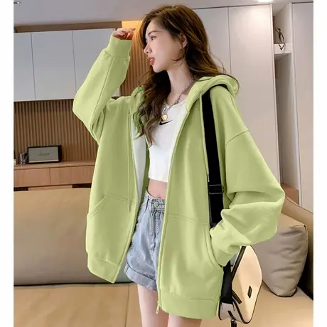 唐狮春秋季女净色外套抹茶绿短款时尚小众设计感小个子穿搭流行tu商品大图