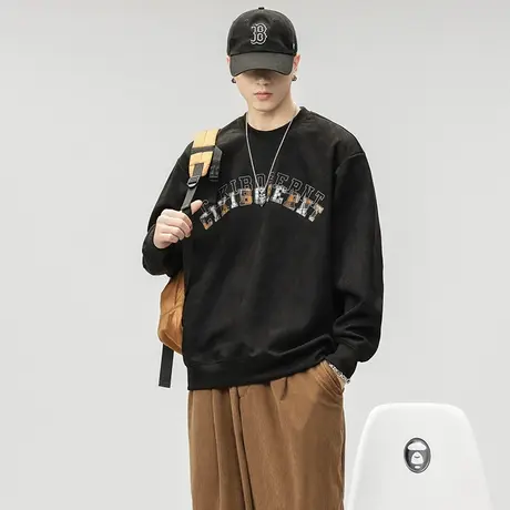 男装秋季百搭卫衣潮流男士春秋卫衣青少年大码长袖宽松潮牌男装图片