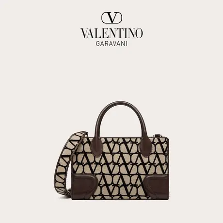 【季末优惠】华伦天奴女士小号 LA QUATRIEME V标志印花托特包商品大图