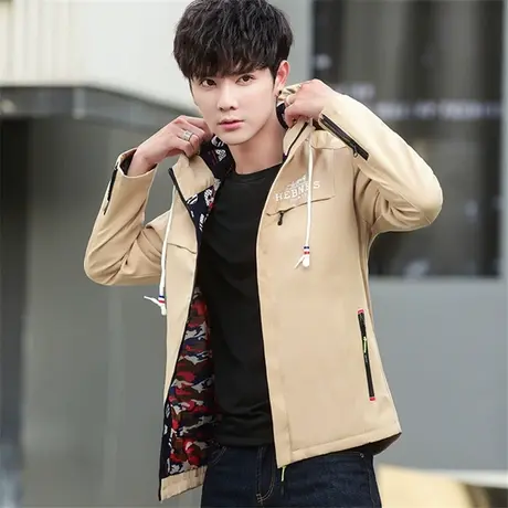 夹克男2023秋季新款青年休闲修身上衣服韩版潮流宽松帅气男装外套图片
