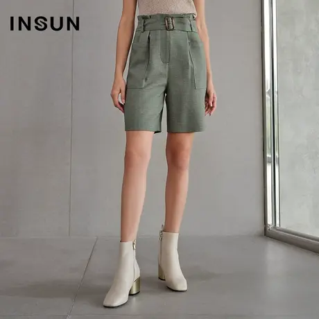 恩裳春季OL廓形纯色花苞裤短裤商品大图