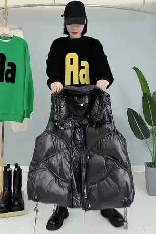 2023秋冬新款吊坠羽绒棉马甲女短款坎肩宽松外穿背心百搭马夹外套商品大图