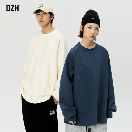 情侣美式长袖t恤男秋季潮牌男士卫衣男款2023新款青少年内搭打底商品大图