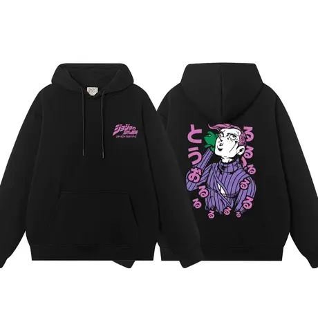 秀洛jojo的奇妙冒险漫画动漫周边衣服cos服秋冬加绒连帽卫衣外套图片