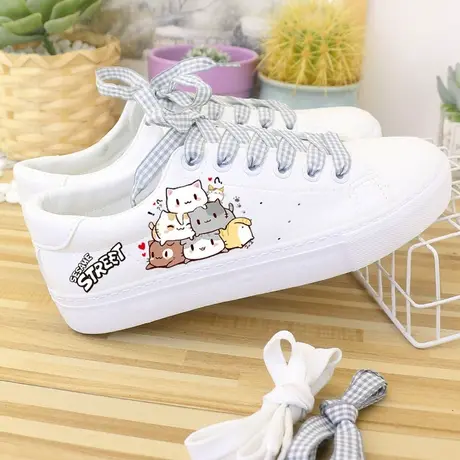 低帮帆布鞋小白鞋子女鞋春夏板鞋学生韩版百搭球鞋女透气网鞋防滑商品大图