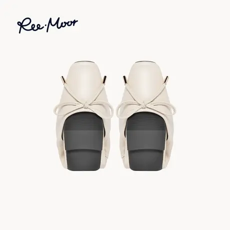 REEMOOR睿慕2024年春夏新款舒适软底浅口单鞋蝴蝶结羊皮蛋卷鞋女图片
