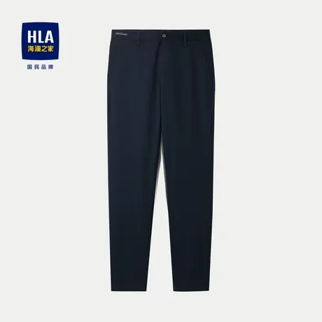 HLA/海澜之家含桑蚕丝休闲裤春夏纯色柔软亲肤耐穿高腰有型裤子男图片