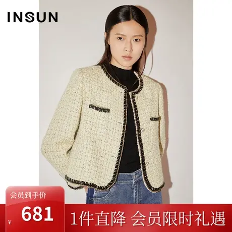 恩裳COVER冬季2022时尚定制色小香风系列轻奢百搭舒适短外套商品大图