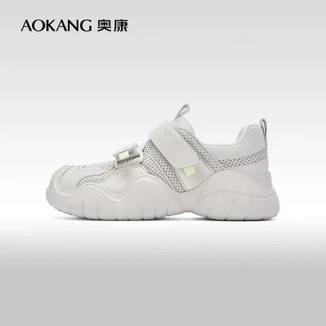 【门店发货】奥康女鞋 2024春季新款透气网面厚底老爹鞋运动鞋图片