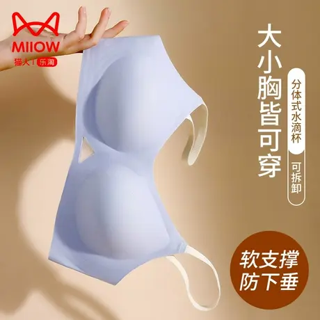 猫人内衣女聚拢小胸秋冬季收副乳防下垂少女生无痕新款美背文胸罩图片