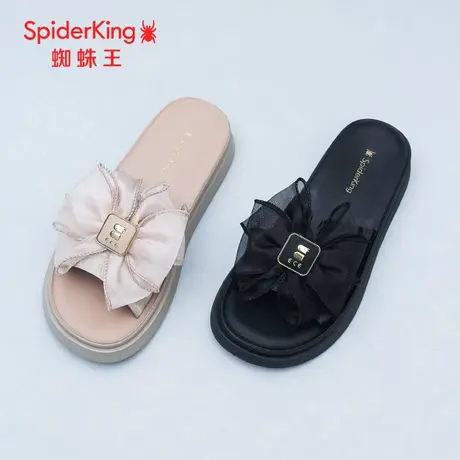 SPIDER KING/蜘蛛王拖鞋女2025夏商场新款蝴蝶结沙滩休闲时尚软底商品大图