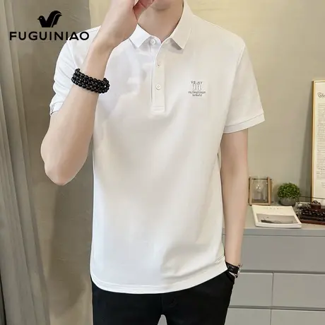 富贵鸟短袖Polo衫男士商务翻领上衣服2025年夏季休闲半袖t恤男装商品大图