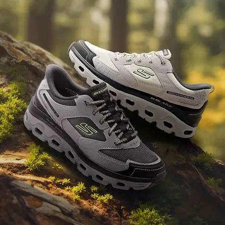 Skechers斯凯奇2025夏新款男绑带户外鞋厚底耐磨休闲运动鞋跑步鞋商品大图