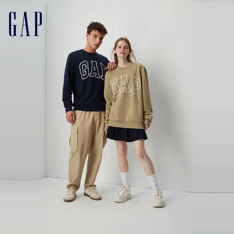 【自播间专享】Gap男装秋季2023新款LOGO宽松抓绒卫衣427434图片