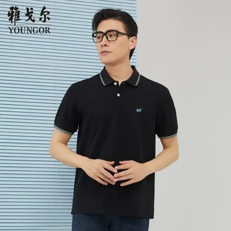 雅戈尔奥莱 商场同款男士官方商务休闲新款官方正品男士短袖T恤商品大图