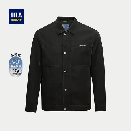 HLA/海澜之家轻薄羽绒服2025秋季新款白鸭绒翻领时尚保暖外套男商品大图