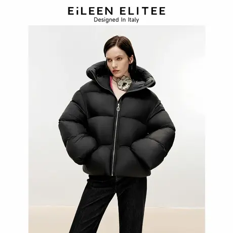 朗姿欧洲EiLEEN ELITEE气质法式面包服外套2024冬新款高级感棉服图片