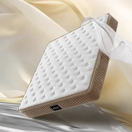 顾家家居独立袋装弹簧防螨抑菌欧式垫层天丝面料软硬两用乳胶床垫图片