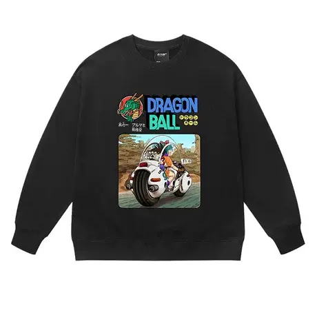 日系cityboy七龙珠圆领卫衣男女2023新款复古宽松加绒保暖衣服潮商品大图