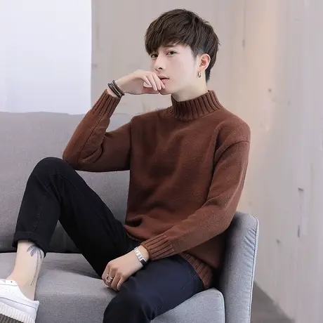 加厚毛衣男2025新款男士半高领保暖毛线衣服韩版潮流秋冬针织衫男商品大图