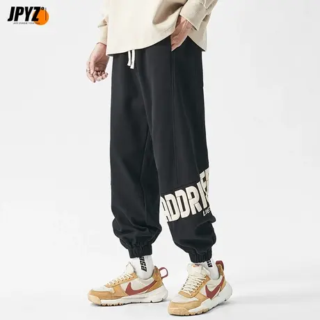 2022秋冬抽绳束脚裤潮运动美式宽松休闲加厚男士加绒裤子潮牌卫裤商品大图