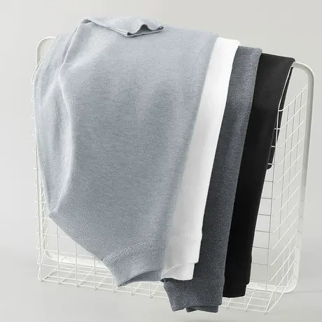 半高领毛衣男2024新款秋冬保暖一体绒加绒加厚中领打底衫线衣毛衫图片