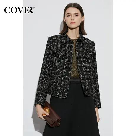 COVER2023春季花纱粗纺编织复古外套商品大图