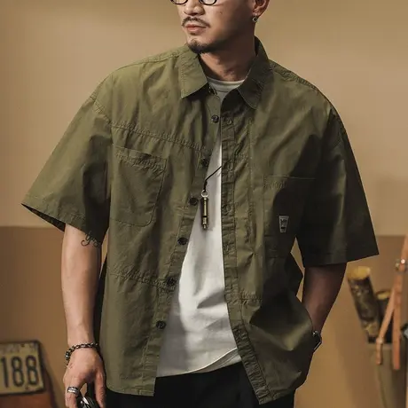 Modi Nick/摩帝尼克潮流夏季薄款简约时尚百搭休闲男装纯色衬衫图片