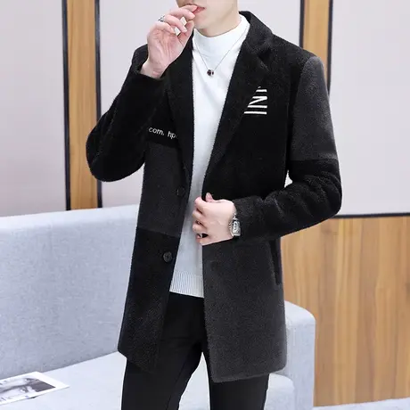 男士毛呢大衣冬季中长款呢子风衣外套潮流修身休闲夹克男装上衣服图片