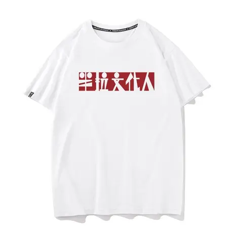 秀洛半拉文化人纯棉短袖T恤男女打底衫白色体桖内搭上衣半袖图片