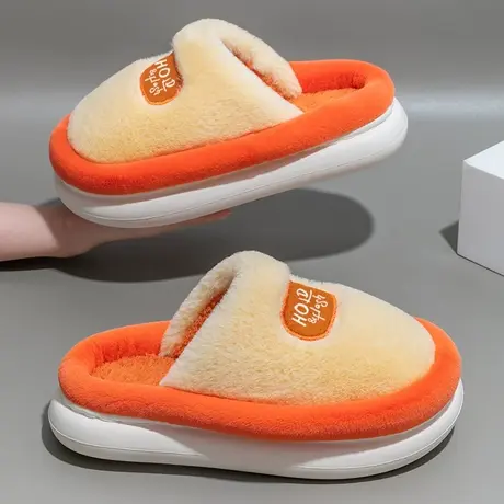 棉拖鞋女士秋冬季室内家居防水防滑家用情侣保暖鞋厚底拖鞋女冬天商品大图