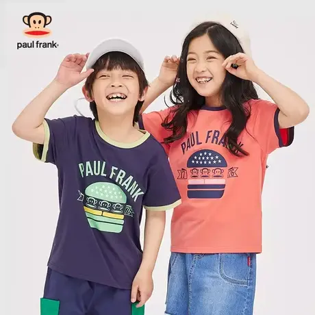 大嘴猴男女童装短袖t恤2023年夏季新品半袖中大儿童纯棉上衣体恤商品大图