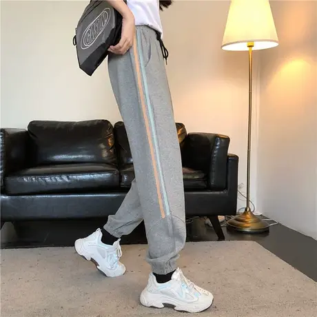 哈伦裤子女夏薄款2020宽松韩版潮ins直筒显瘦百搭休闲束脚运动裤图片