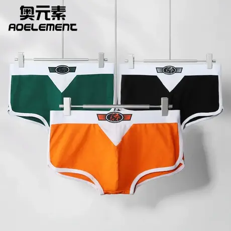 男士纯棉内裤男夏季薄款平角裤短裤衩中腰青年潮流舒适四角底裤商品大图