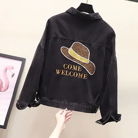 复古港味bf牛仔薄款短外套女春秋2023新款韩版宽松百搭上衣ins潮图片