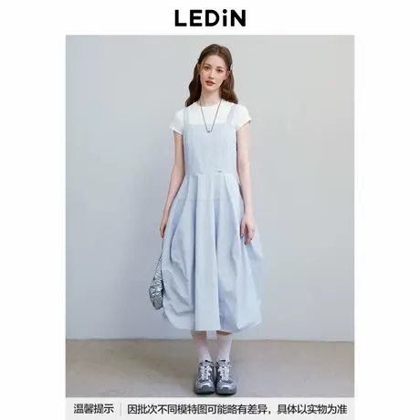 【商场同款】乐町可调节背带连衣裙女2025夏季新款裙子C2FAF2163商品大图