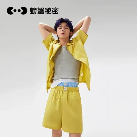 【2件9折3件8折】螃蟹秘密100%纯棉睡衣男士套装可外穿家居服夏商品大图