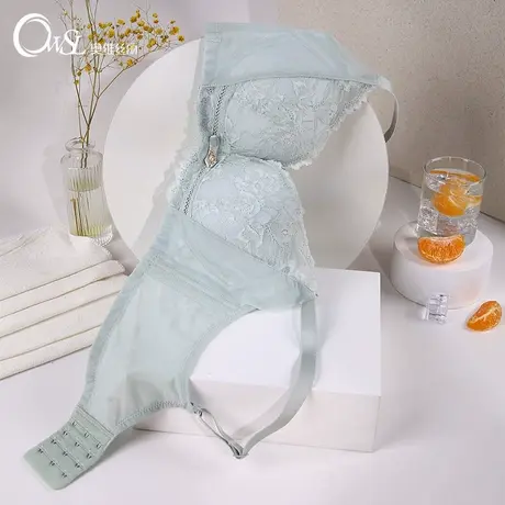 奥维丝丽内衣女聚拢中薄BC杯调整型无钢圈性感蕾丝上托收副乳文胸商品大图
