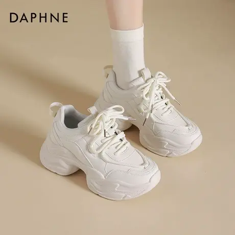 达芙妮厚底老爹鞋女2025夏季新款增高小白鞋子女款百搭休闲运动鞋商品大图