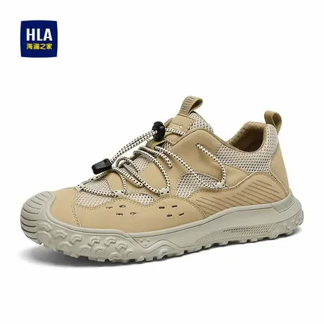HLA/海澜之家男鞋新款时尚户外透气网面工装耐磨舒适免系带休闲鞋商品大图