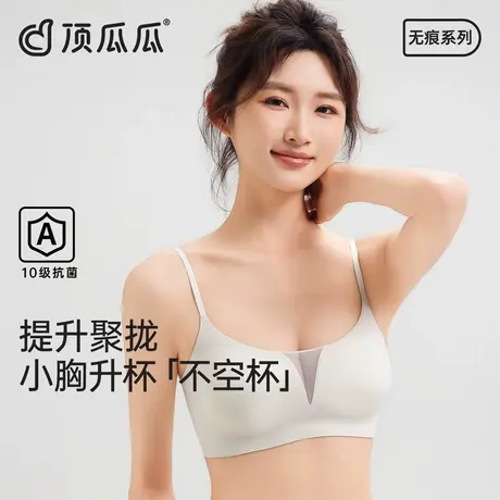 顶瓜瓜内衣女小胸聚拢固定杯收副乳防下垂文胸薄款夏凉感胸罩女士商品大图
