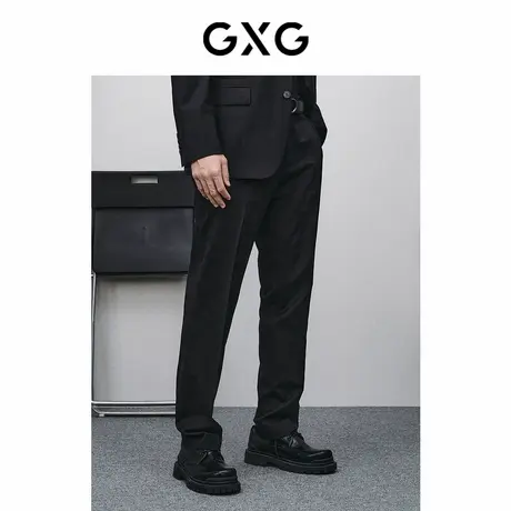 GXG男装 零压系列黑格小脚西裤 24年春季新品GFX11401501商品大图