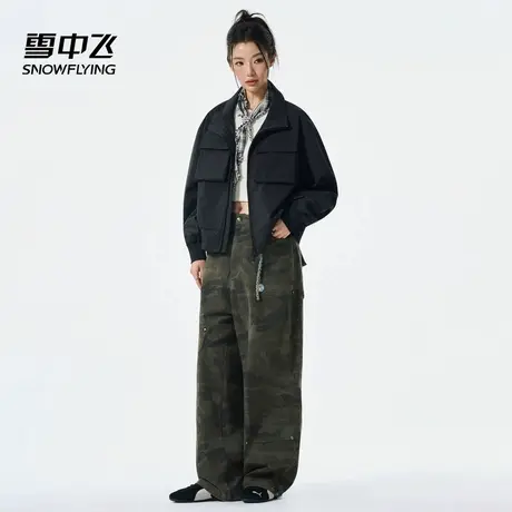 雪中飞2025秋季新款休闲雪尼尔贴膜3.0(梭织)美式上衣外套潮流商品大图