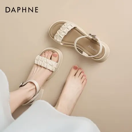 达芙妮一字带凉鞋女2026新款春季厚底仙女风配裙子不累脚女鞋夏季图片