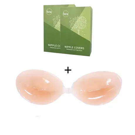 胸贴女婚纱用硅胶隐形大胸薄款吊带礼服专用小胸加厚聚拢上托乳贴商品大图